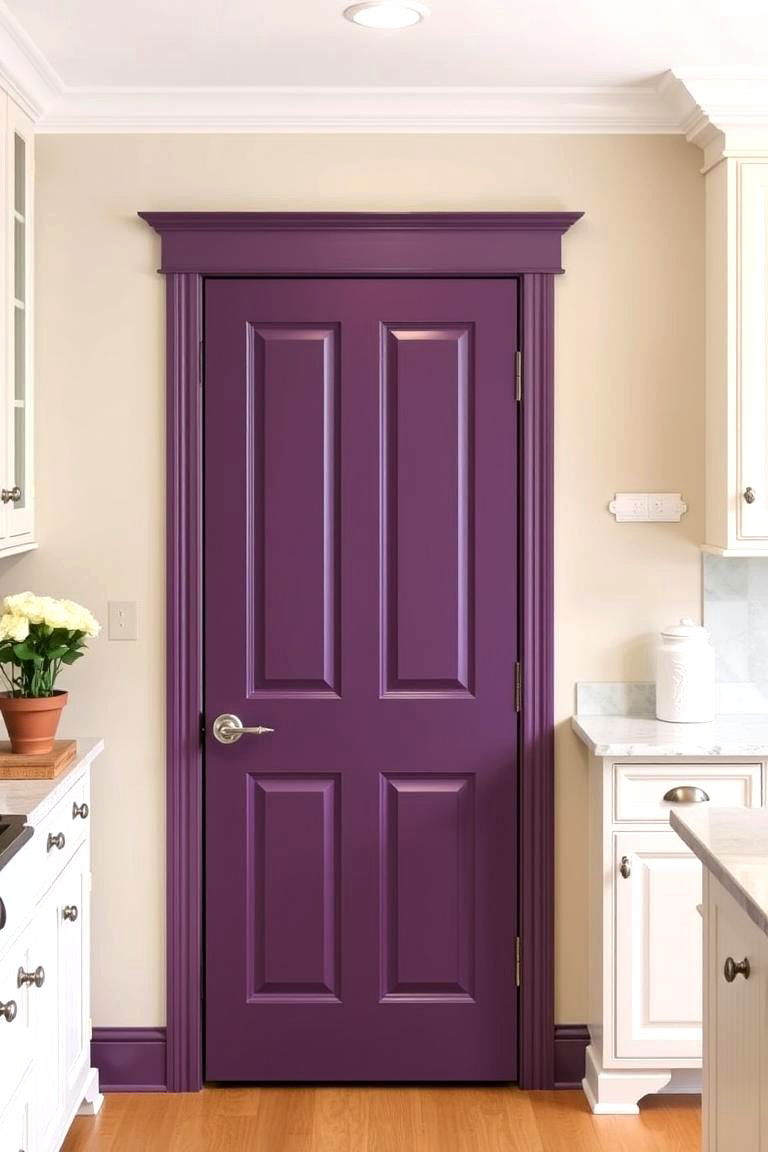 Dark Purple Pantry Door - 24 Purple Kitchen Ideas