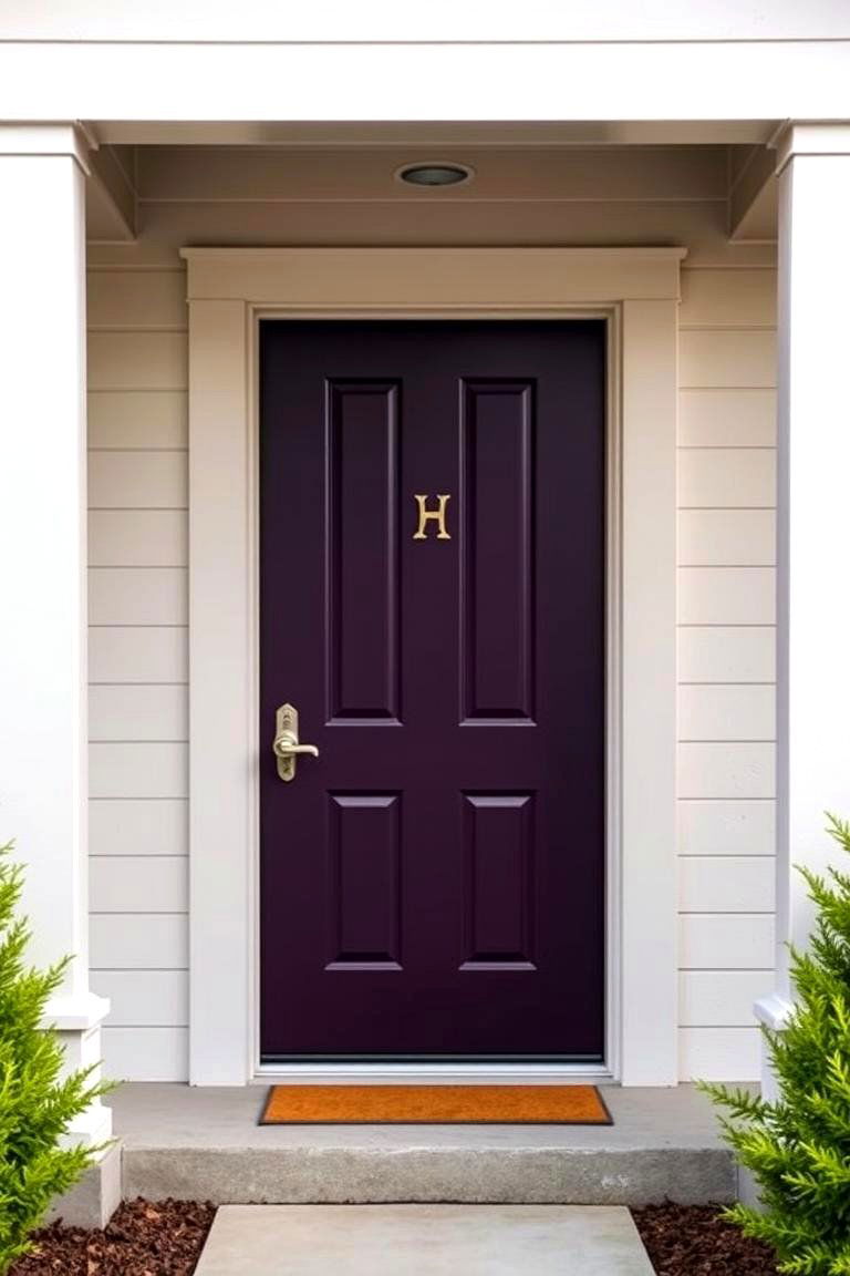 Dark Purple for a Dramatic Bold Statement - 24 Front Door Color Ideas