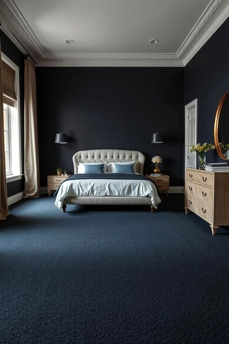 Dark Toned Carpet - 24 Bedroom Carpet Ideas