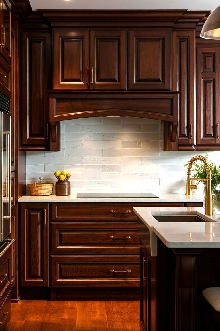 Dark Wood Cabinets - 24 Kitchen Cabinet Ideas
