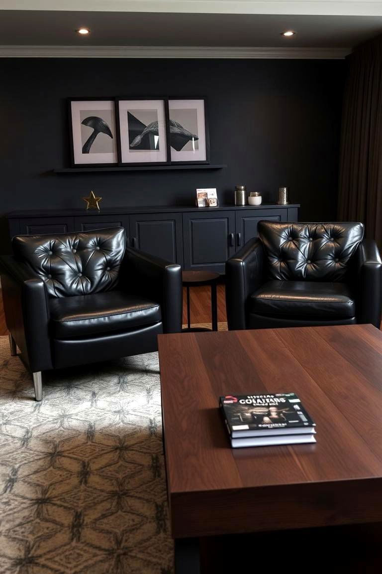Dark Wood Furniture - 24 Moody Living Room Ideas