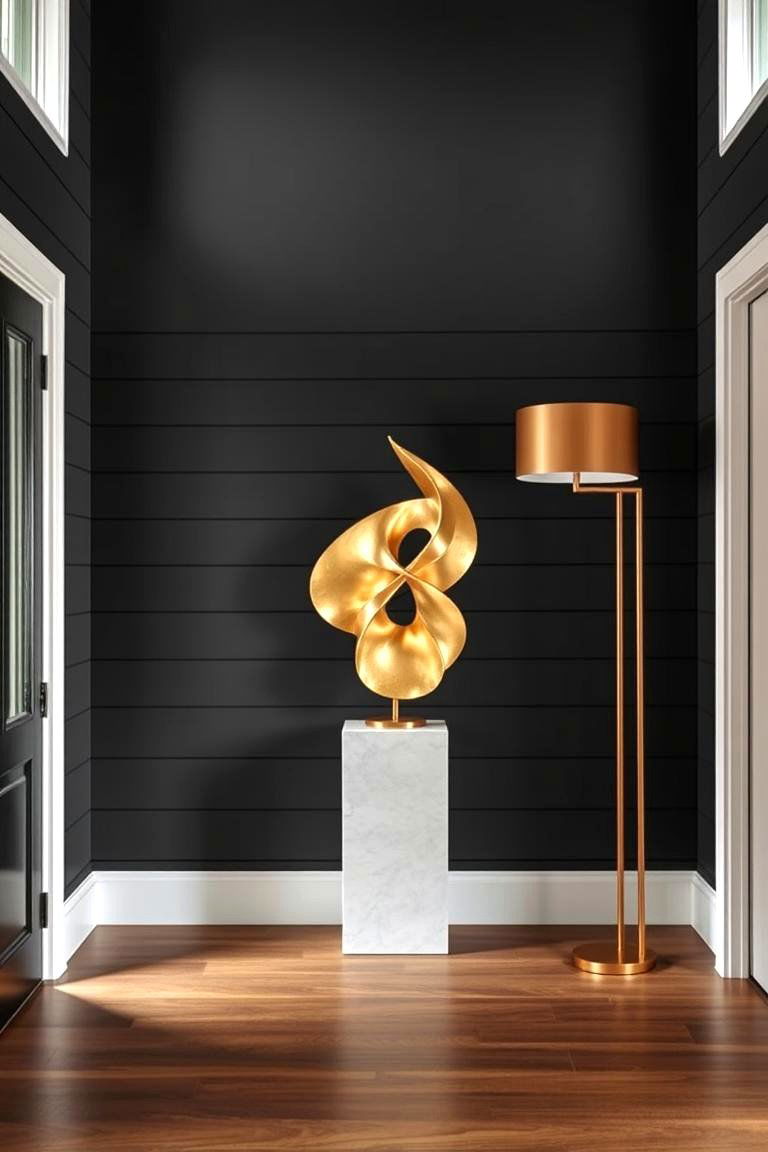 Dark and Moody Shiplap - 24 Shiplap Wall Entryway Ideas