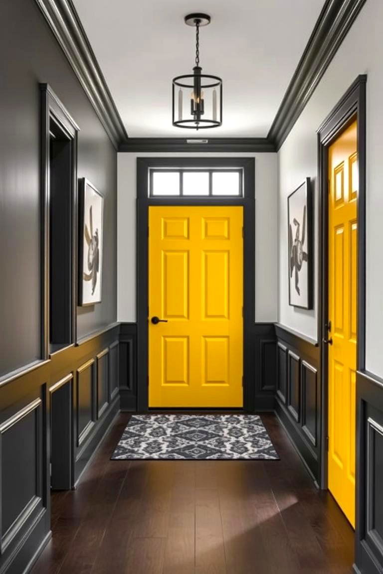 Dark and Moody Wainscoting - 24 Wainscoting Entryway Ideas