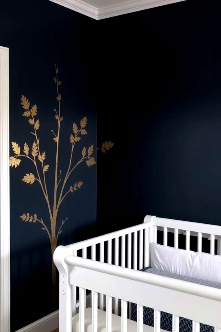 Darker Hues for a Cozy Look - 24 Nursery Accent Wall Ideas