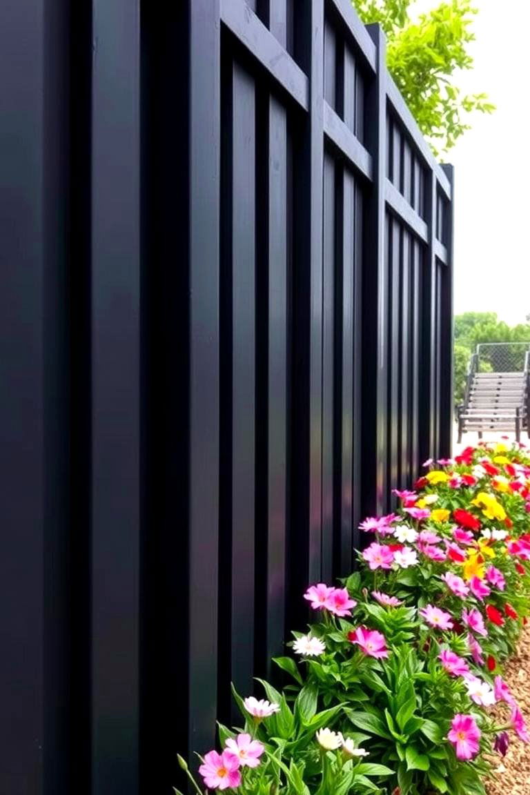 Darker Shades for a Statement Piece - 24 Fence Painting Ideas