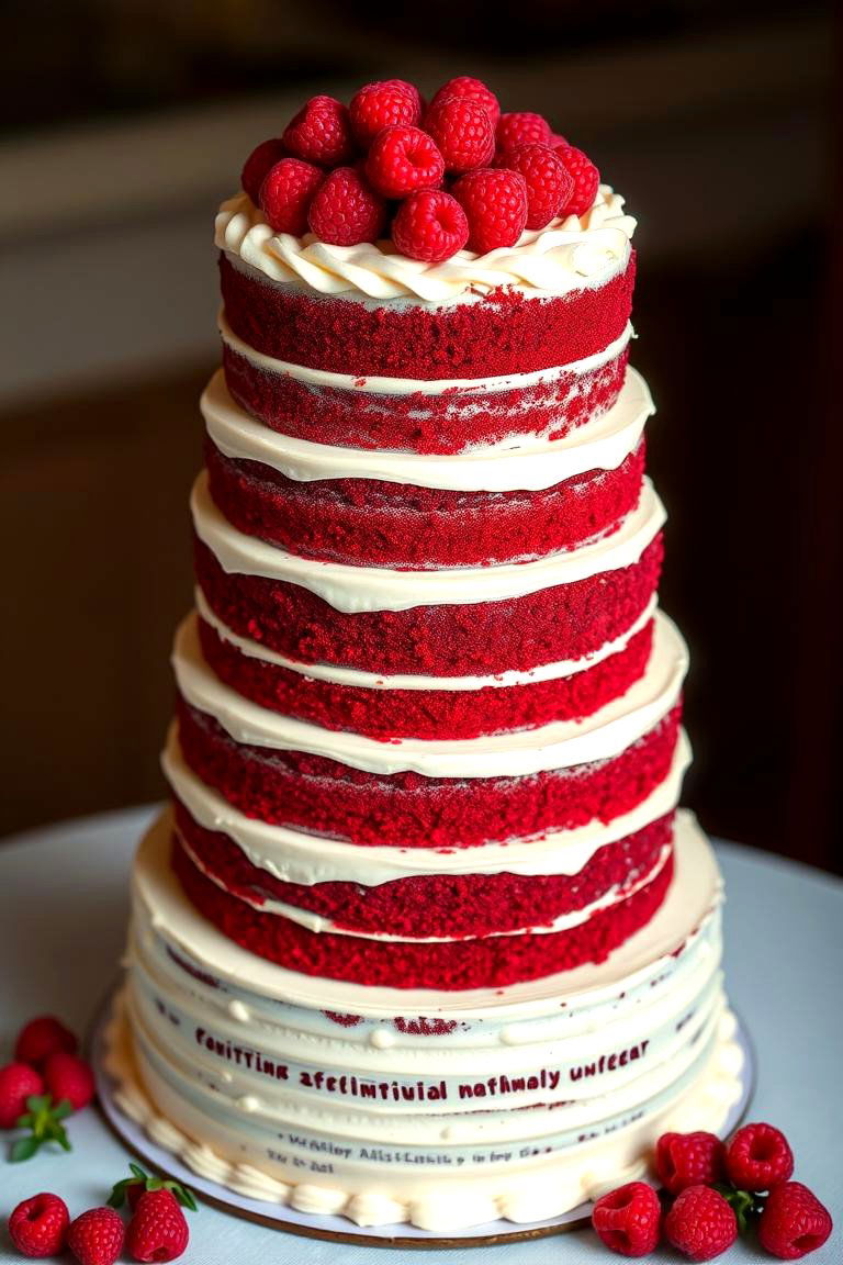 Decadent Red Velvet Cake or Desserts - 24 Red Wedding Theme Ideas