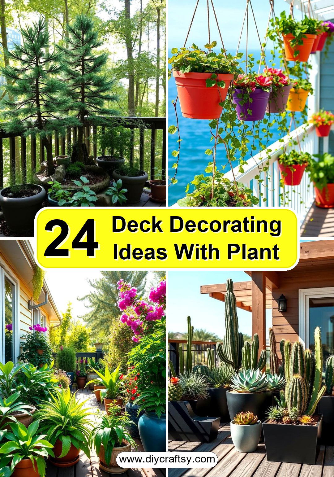 Deck Decorating Ideas With Plant