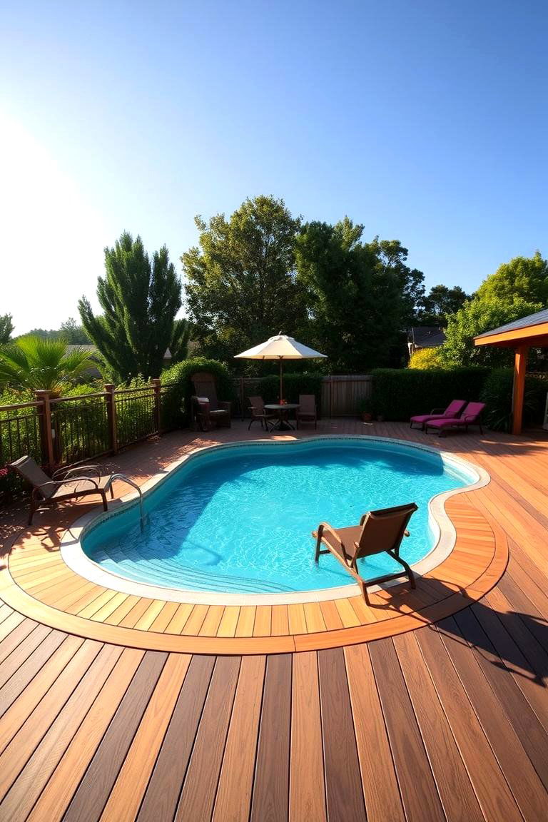 Deck Integration for Seamless Transition - 24 Semi Inground Pool Ideas