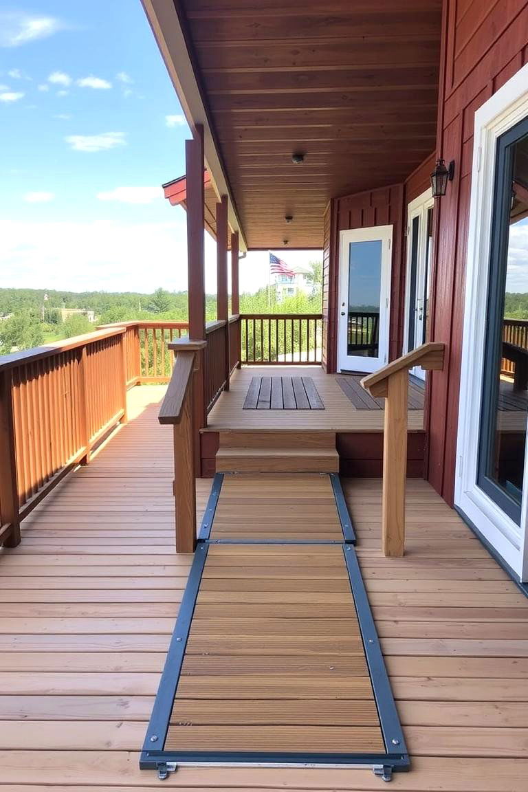 Deck with Accessibility Features - 24 Wood Deck Ideas
