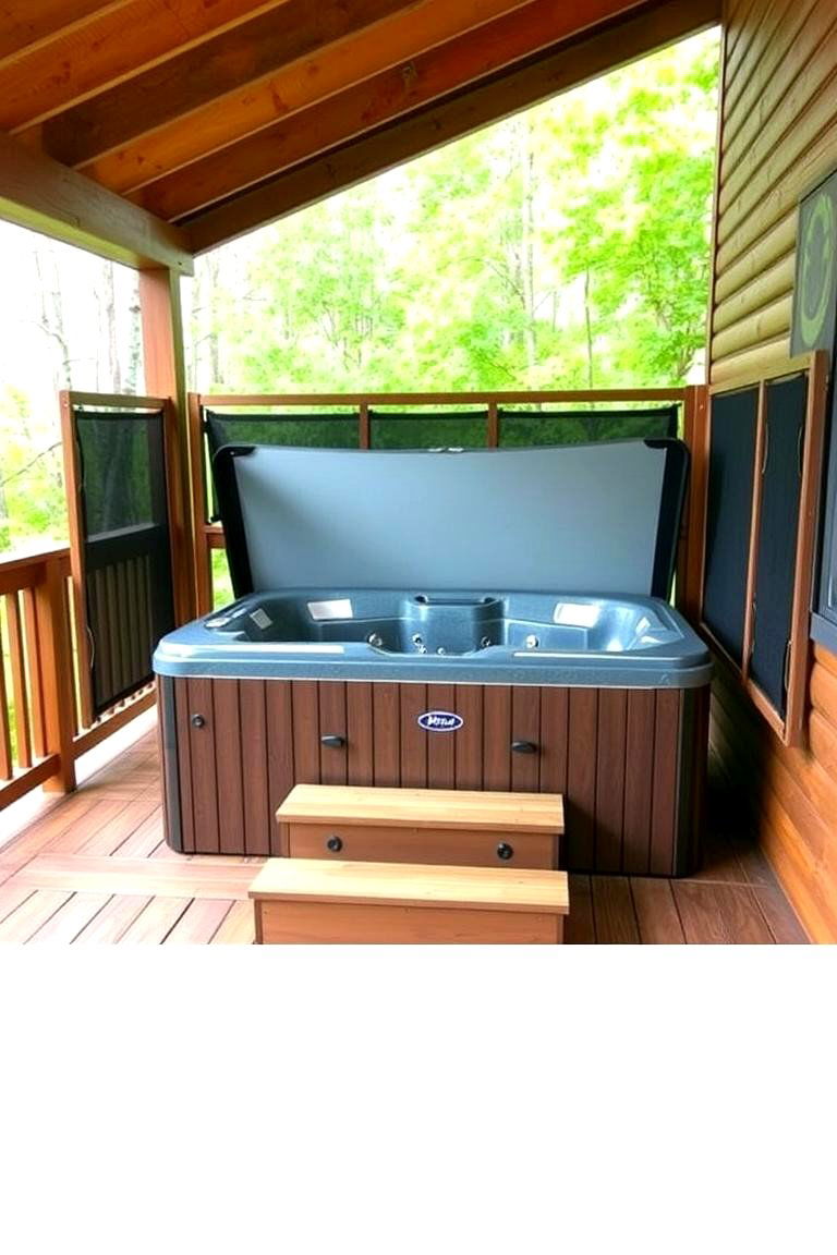 Deck with Hot Tub or Spa - 24 Wood Deck Ideas