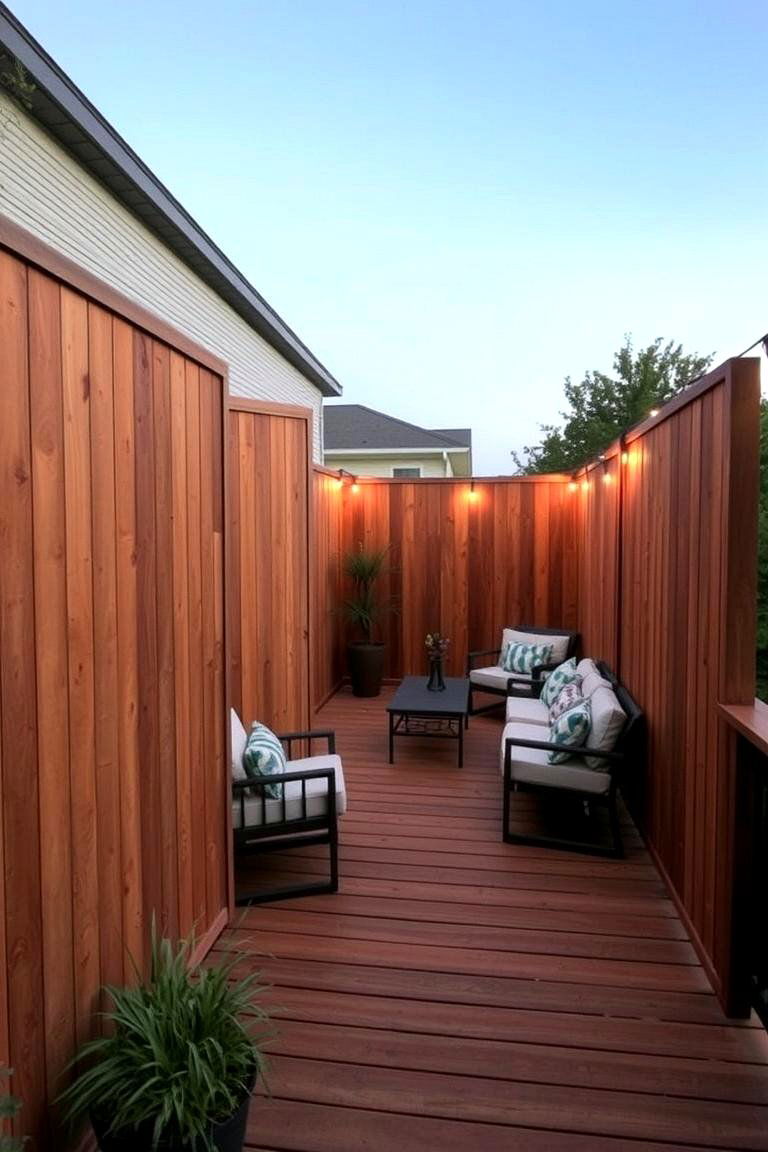 Deck with Privacy Walls or Screens - 24 Wood Deck Ideas