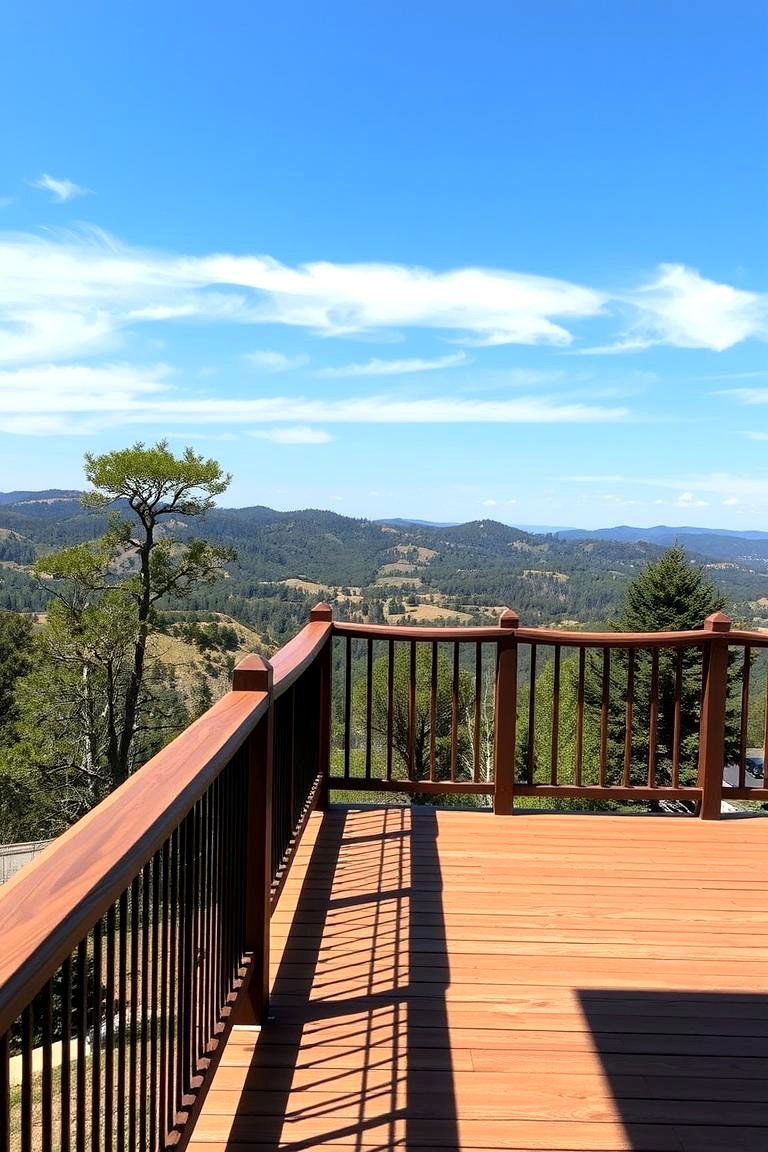 Deck with a Viewing Platform - 24 Wood Deck Ideas
