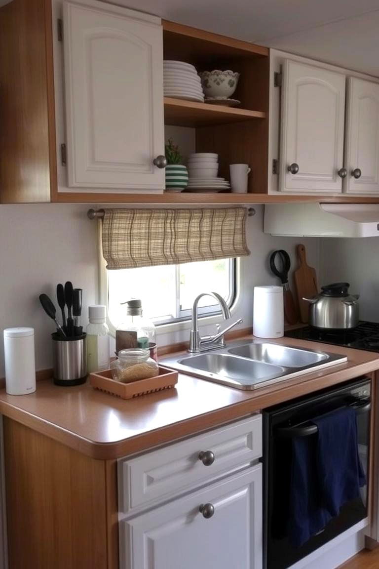 Declutter Regularly - 24 Mobile Home Kitchen Ideas