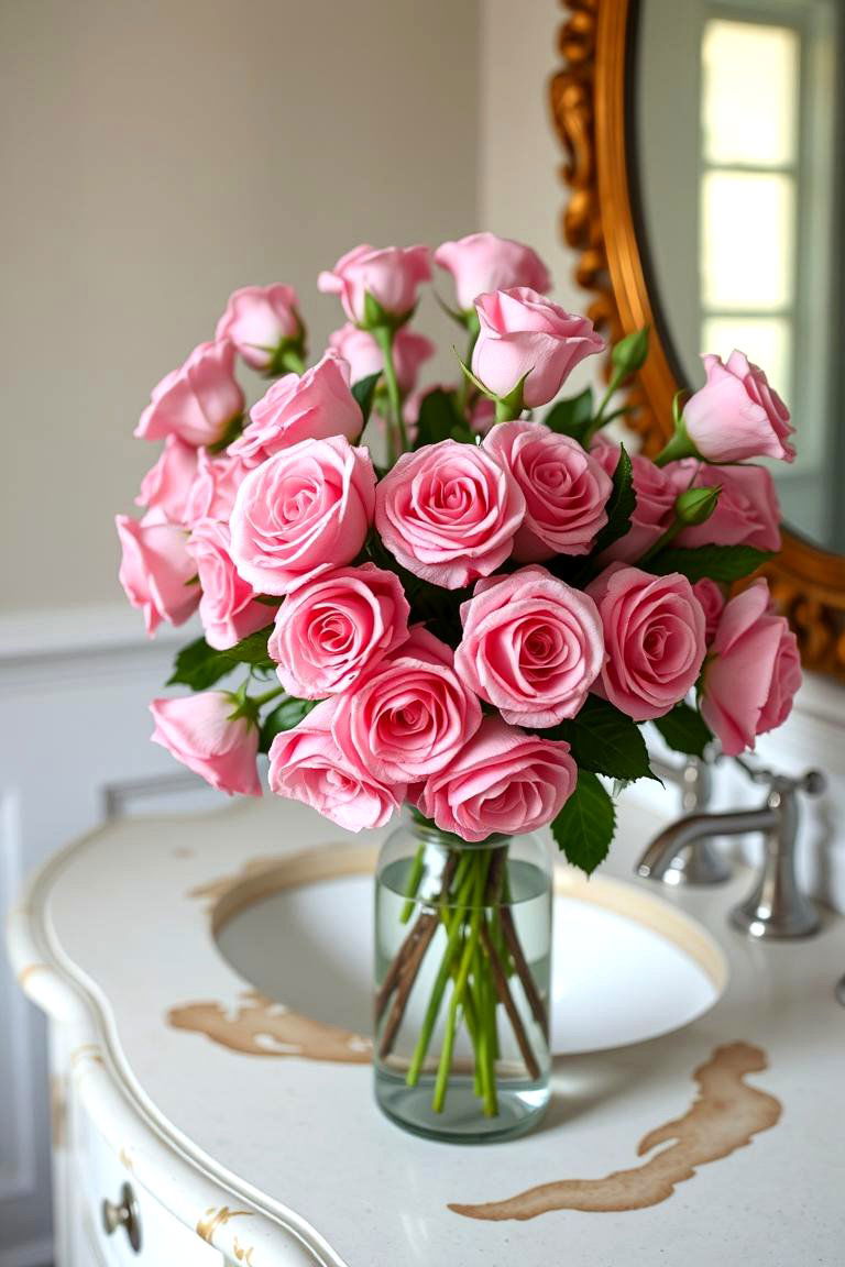 Decorate with Candle Holders and Scented Soaps - 24 Vintage Bathroom Ideas