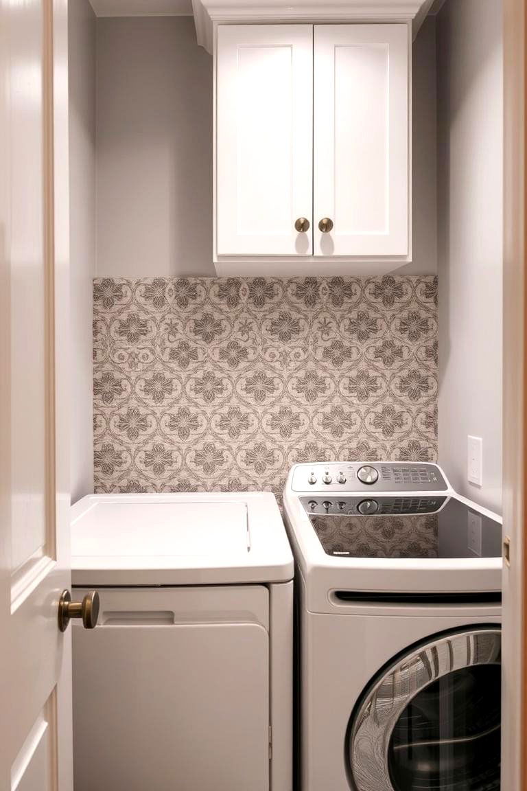 Decorative Backsplash for Aesthetic Appeal - 24 Laundry Closet Ideas