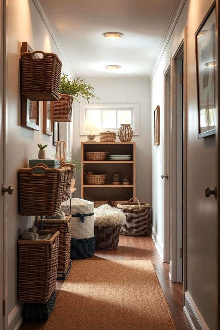 Decorative Basket Holders - 24 Hallway Storage Ideas