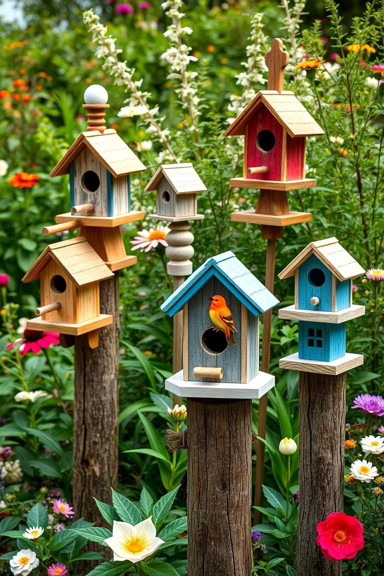 Decorative Birdhouses - 24 Garden Art Ideas
