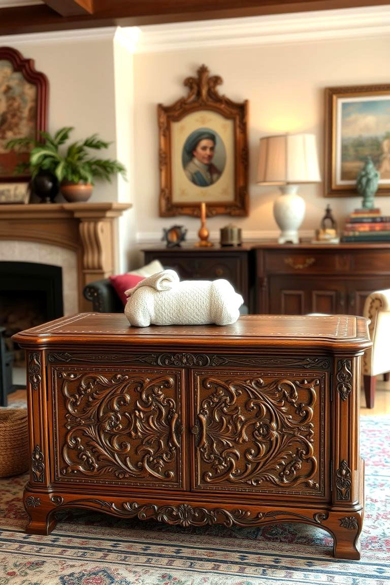Decorative Blanket Chest - 24 Blanket Storage Ideas