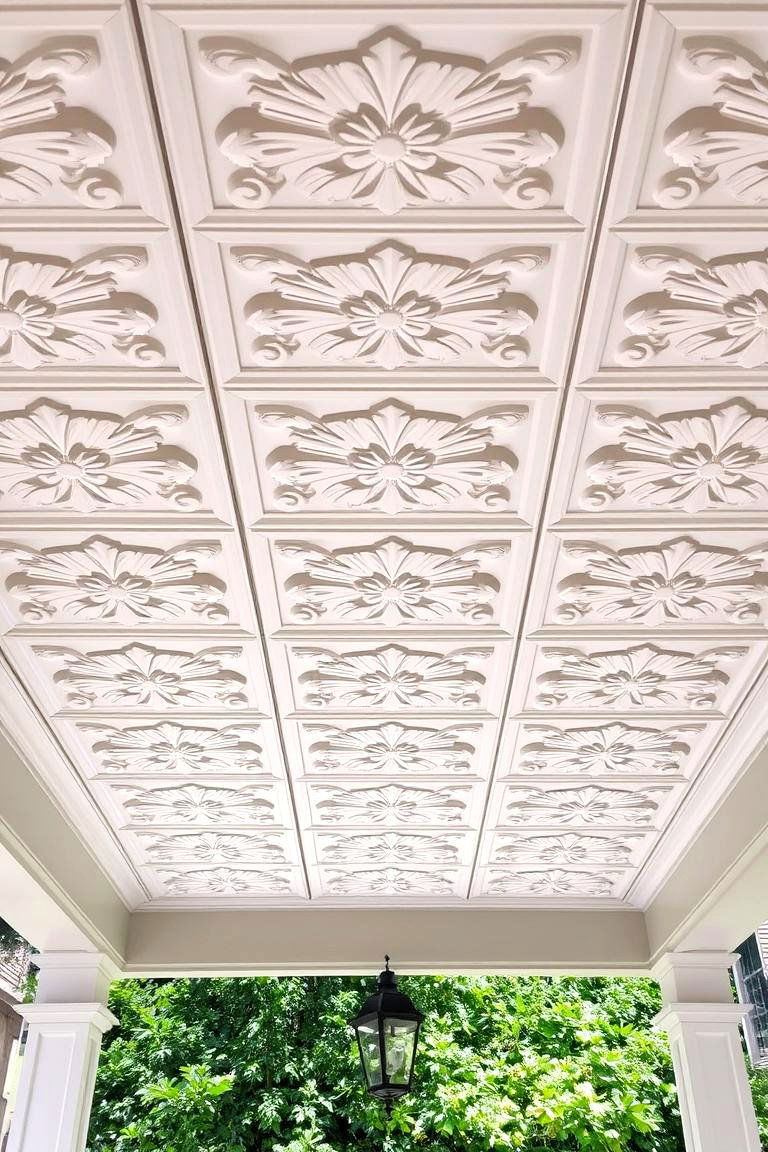 Decorative Ceiling Tiles - 24 Porch Ceiling Ideas
