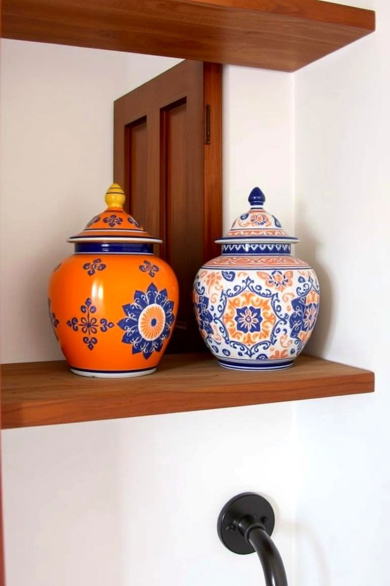 Decorative Ceramic Jars - 24 Spanish Style Bathroom Ideas
