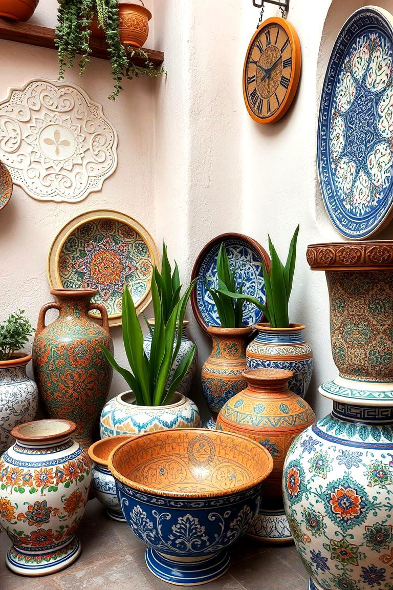 Decorative Ceramics - 24 Mediterranean Living Room Ideas