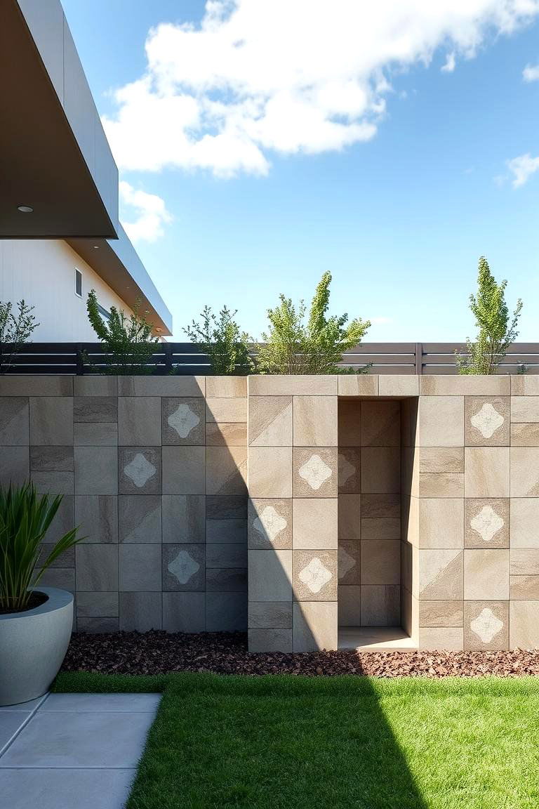 Decorative Concrete Blocks - 24 Outdoor Privacy Screen Ideas