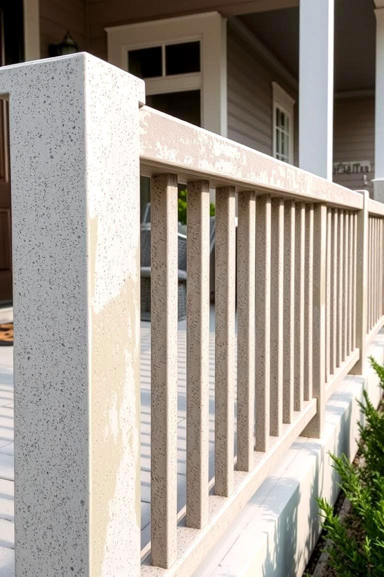 Decorative Concrete Railings - 24 Front Porch Railing Ideas