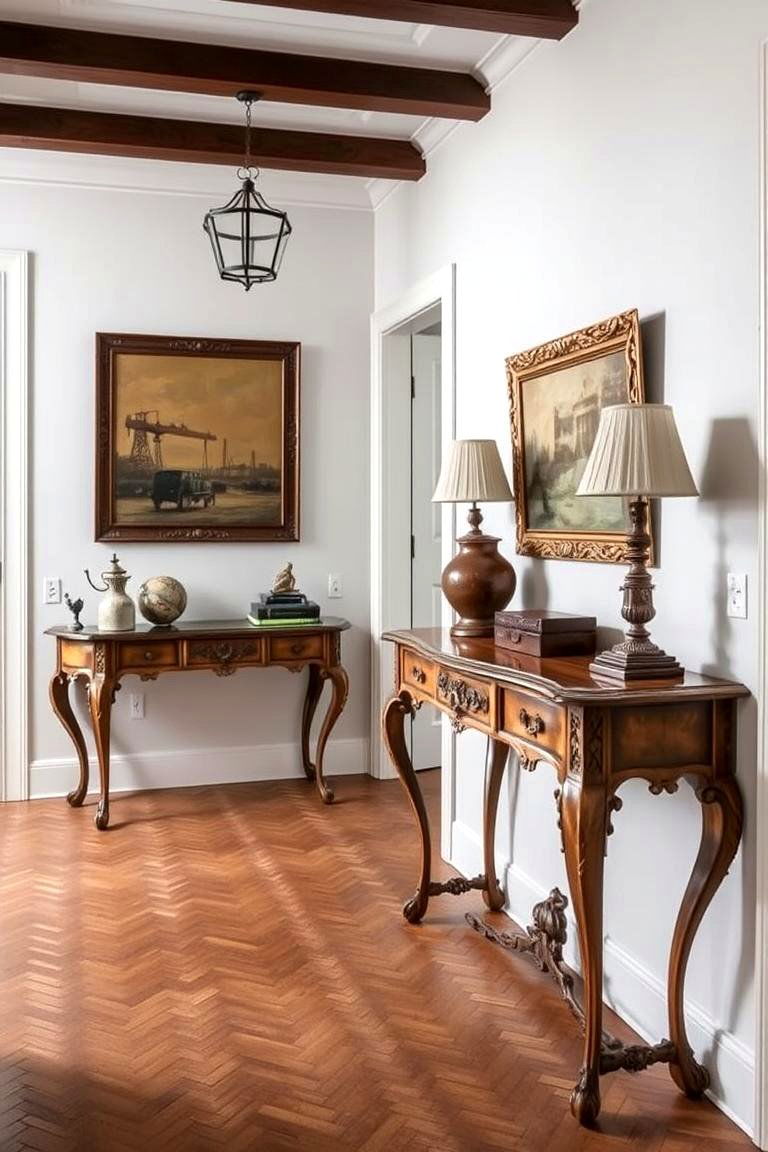 Decorative Console Tables - 24 Victorian Hallway Ideas