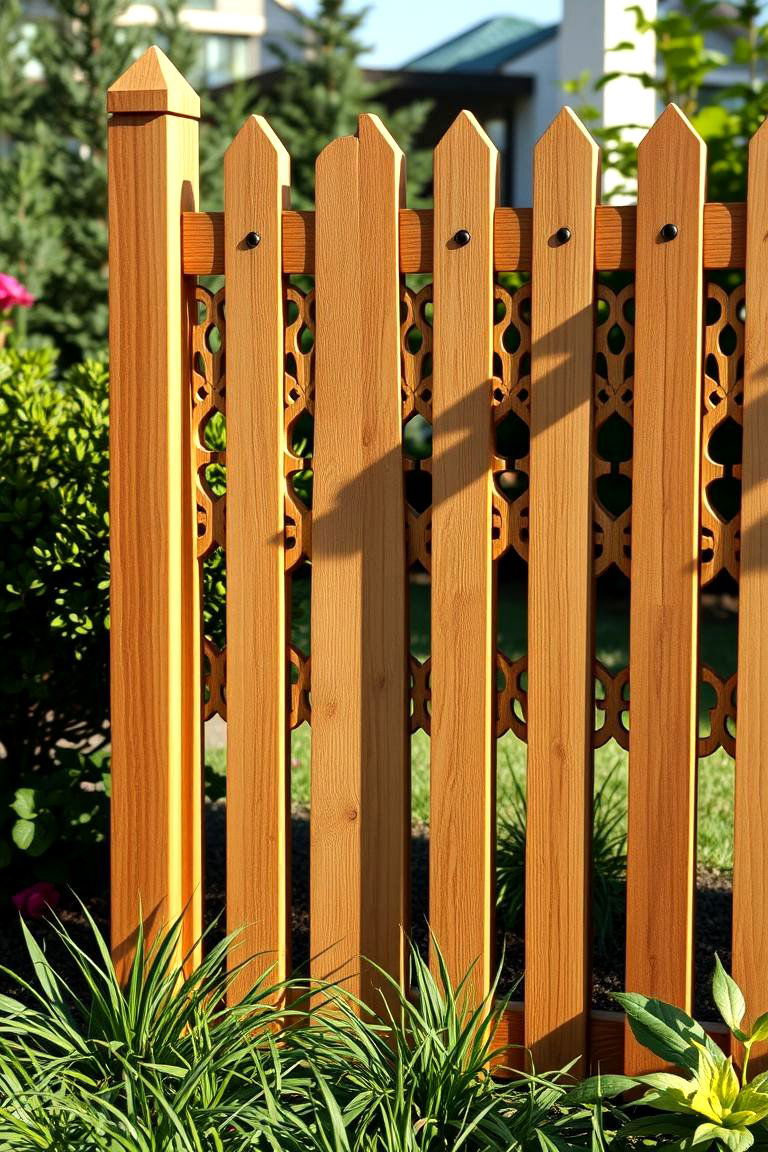 Decorative Cut Out Cedar Fence - 24 Cedar Fence Ideas