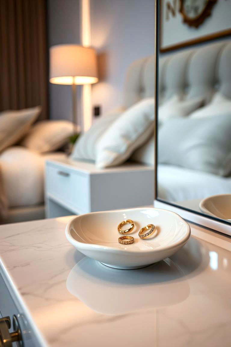 Decorative Earring Dish - 24 Earring Storage Ideas