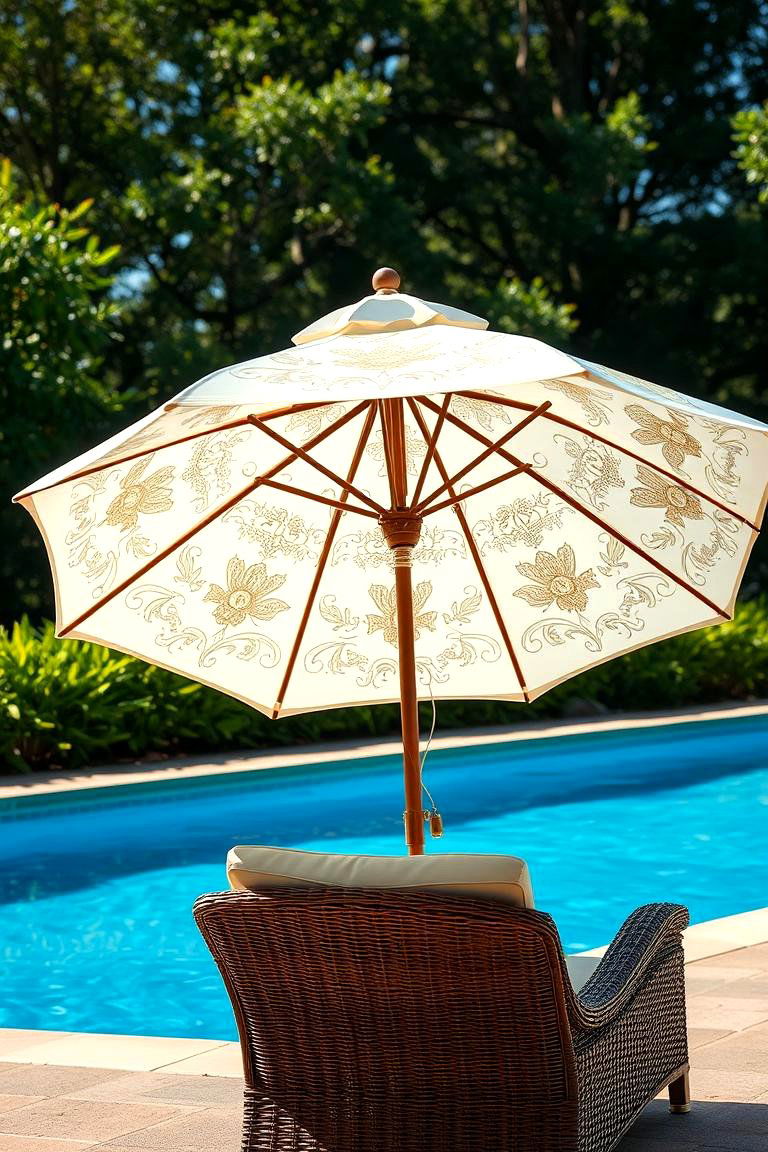 Decorative Garden Parasols - 24 Pool Shade Ideas