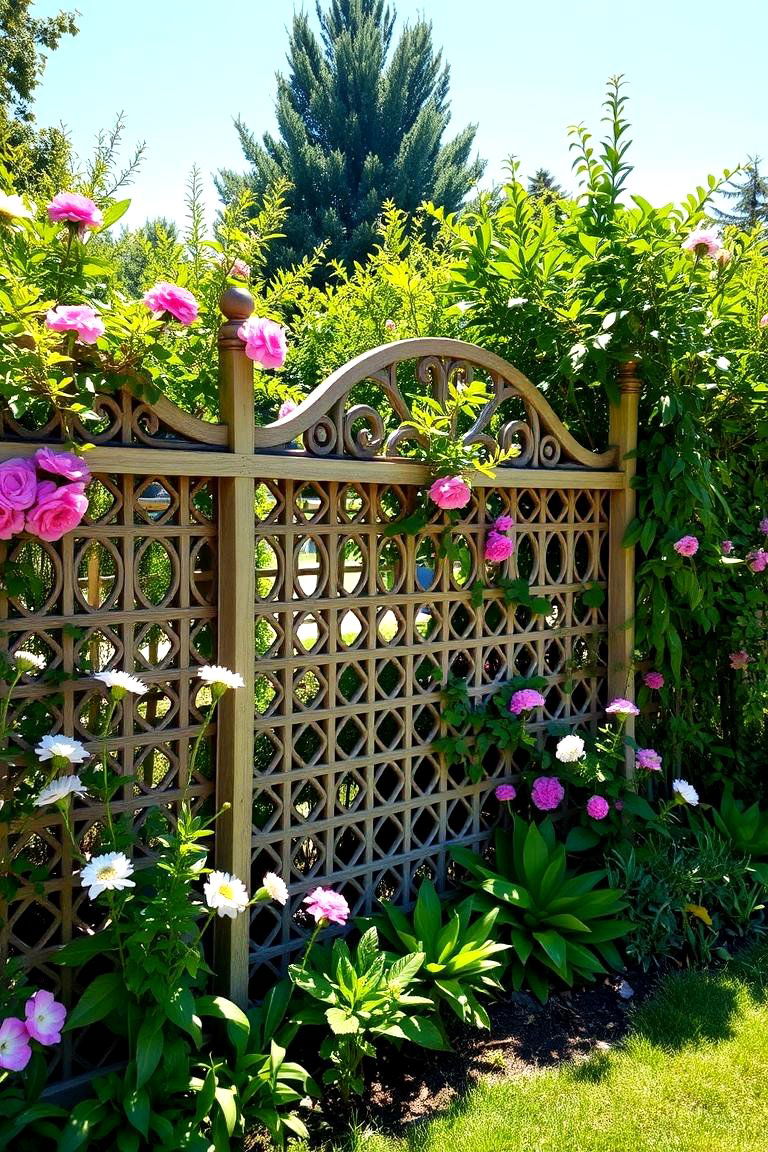 Decorative Garden Privacy Lattice - 24 Lattice Fence Ideas