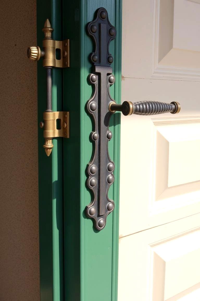 Decorative Hardware Accents - 24 Exterior Taupe House Color Combinations