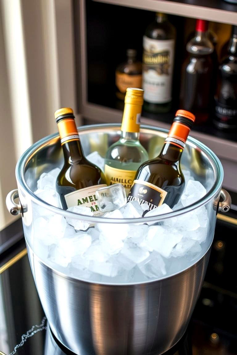 Decorative Ice Bucket - 24 Home Bar Ideas On A Budget