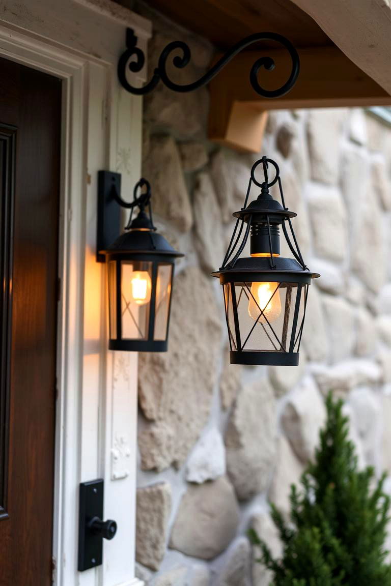 Decorative Lantern Style Lights - 24 Driveway Lighting Ideas