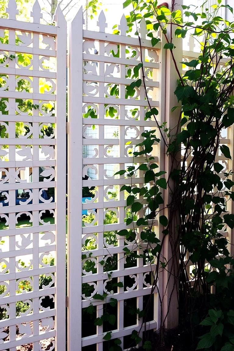 Decorative Lattice Divider - 24 Garden Divider Ideas