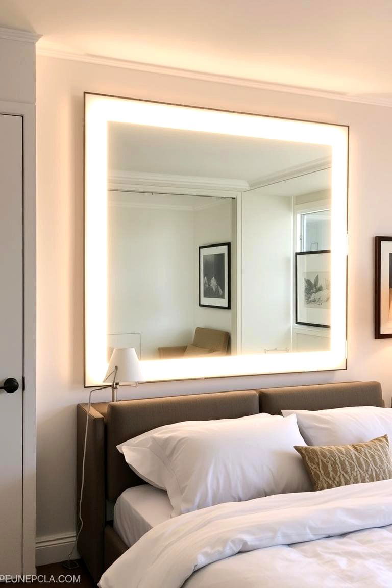Decorative Lighted Mirrors - 24 Bedroom Lighting Ideas