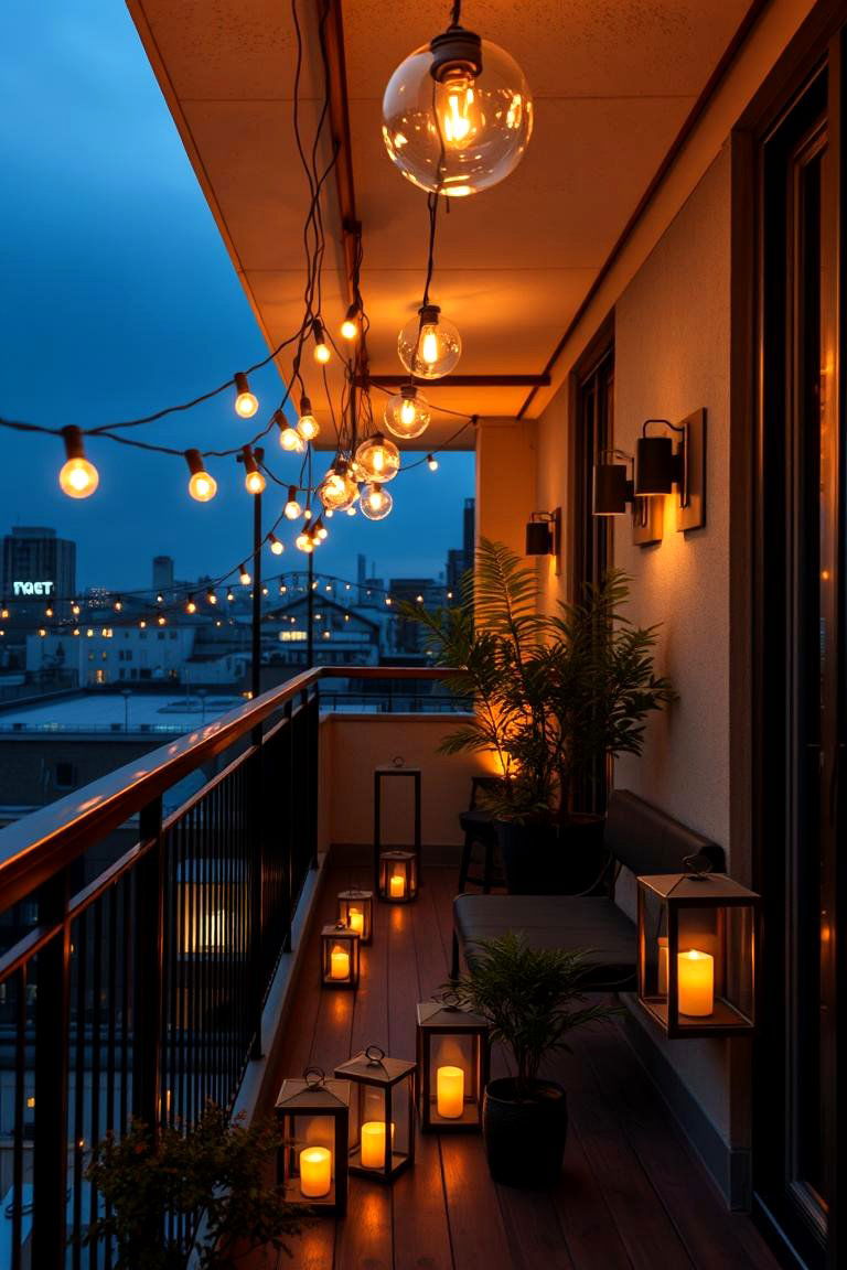 Decorative Lighting Ambience - 24 Loft Balcony Ideas