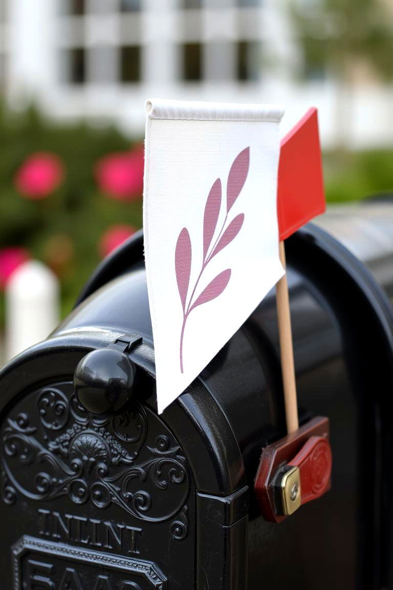 Decorative Mailbox Flag Upgrade - 24 Mailbox Landscaping Ideas