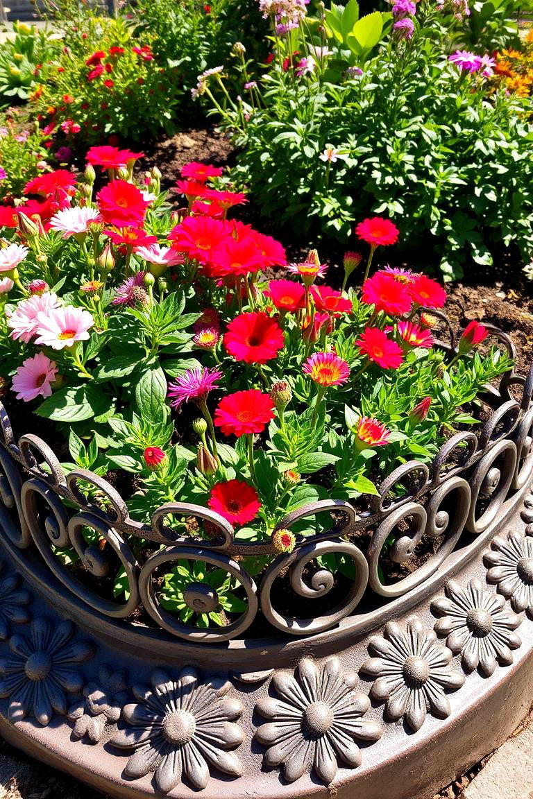 Decorative Metal Curbing for a Unique Statement - 24 Mulch Edging Ideas