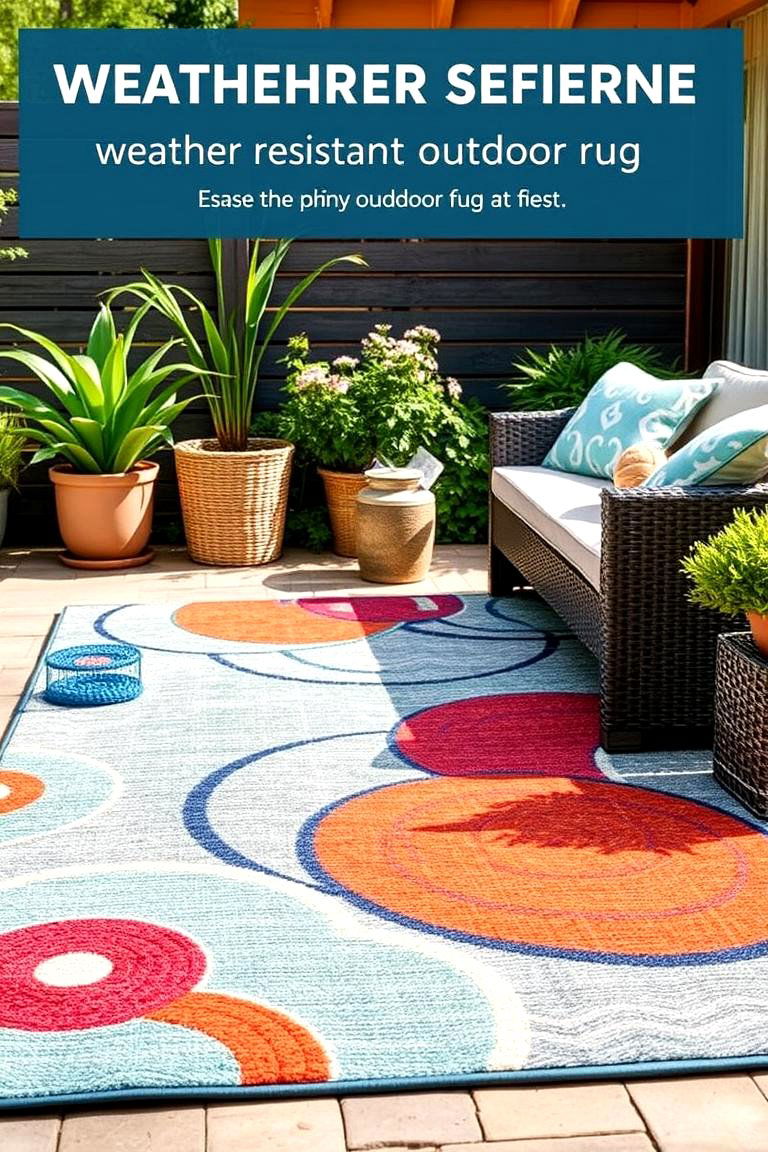 Decorative Outdoor Rugs - 24 Backyard Decor Ideas