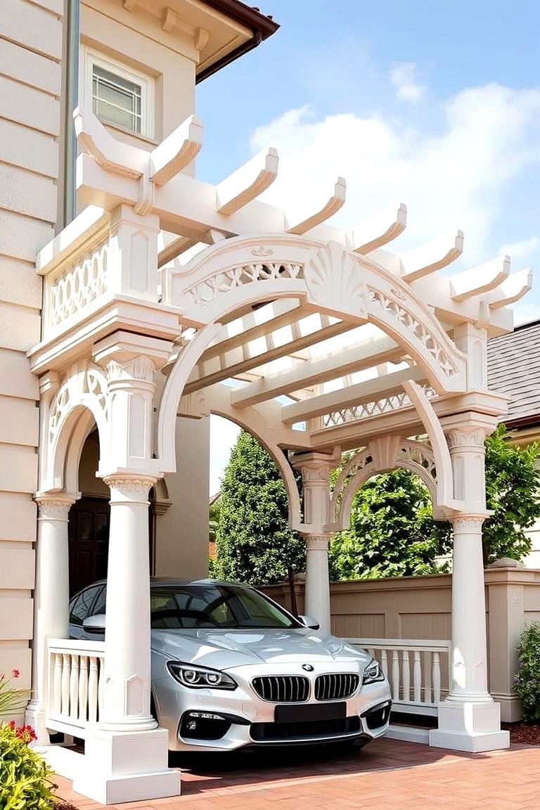 Decorative Pergola Car Porch - 24 Car Porch Design Ideas