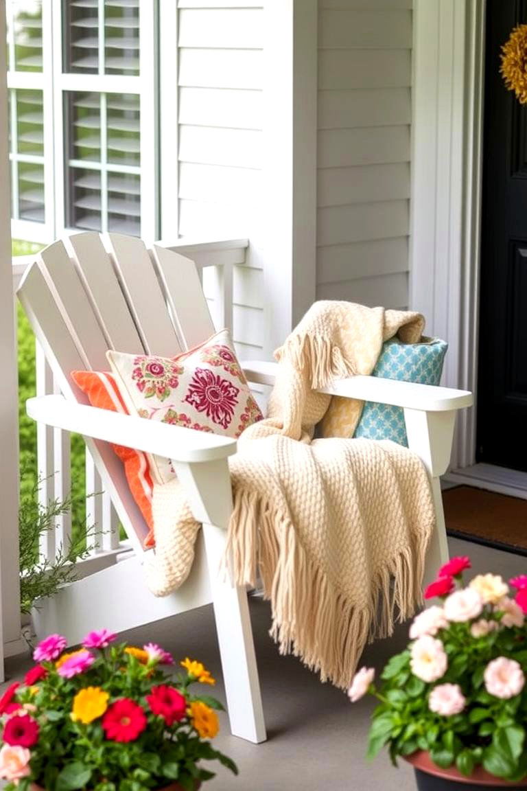 Decorative Pillows and Throws - 24 Side Porch Ideas