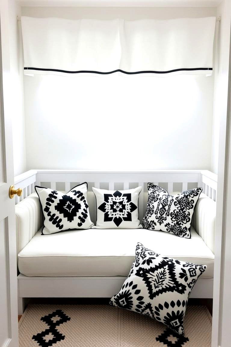 Decorative Pillows in Crisp Contrast - 24 Black and White Nursery Ideas