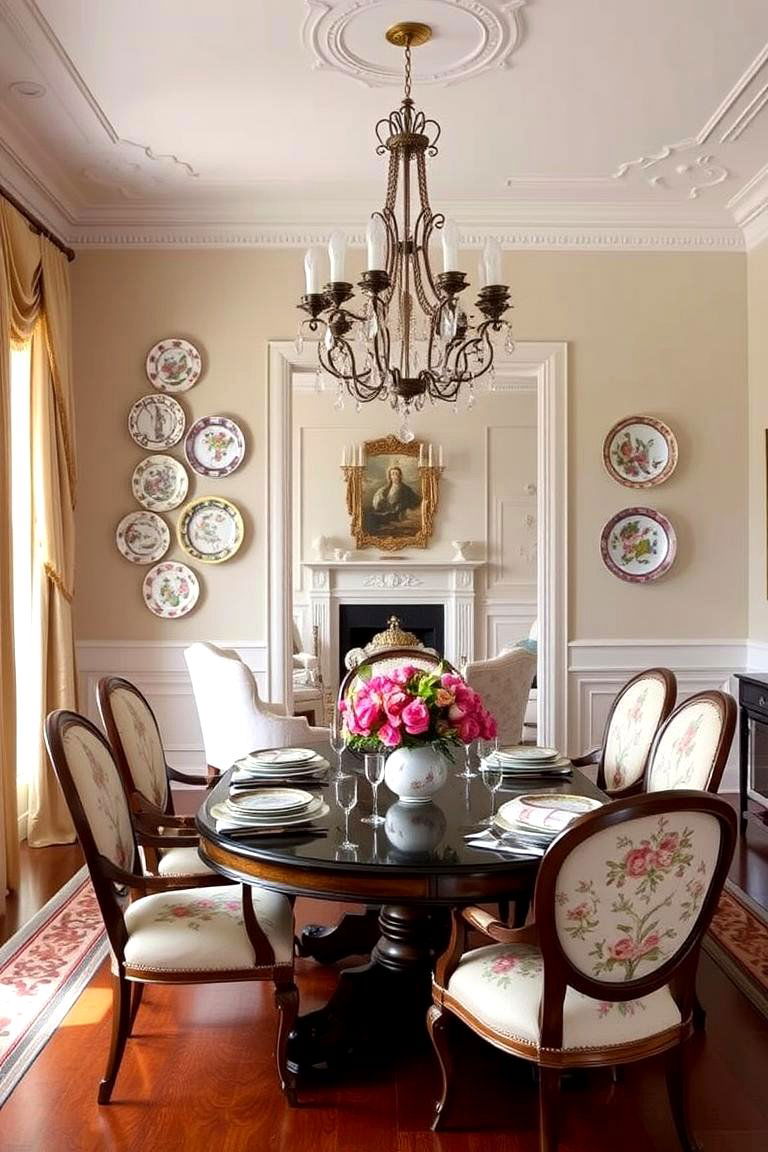 Decorative Plates Arrangement - 24 living room wall decor ideas