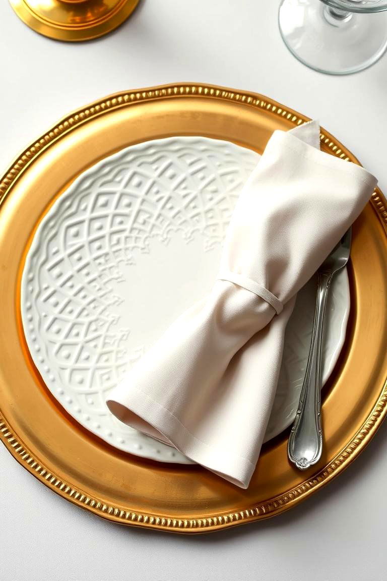 Decorative Plates and Chargers - 24 non-floral wedding centerpiece ideas