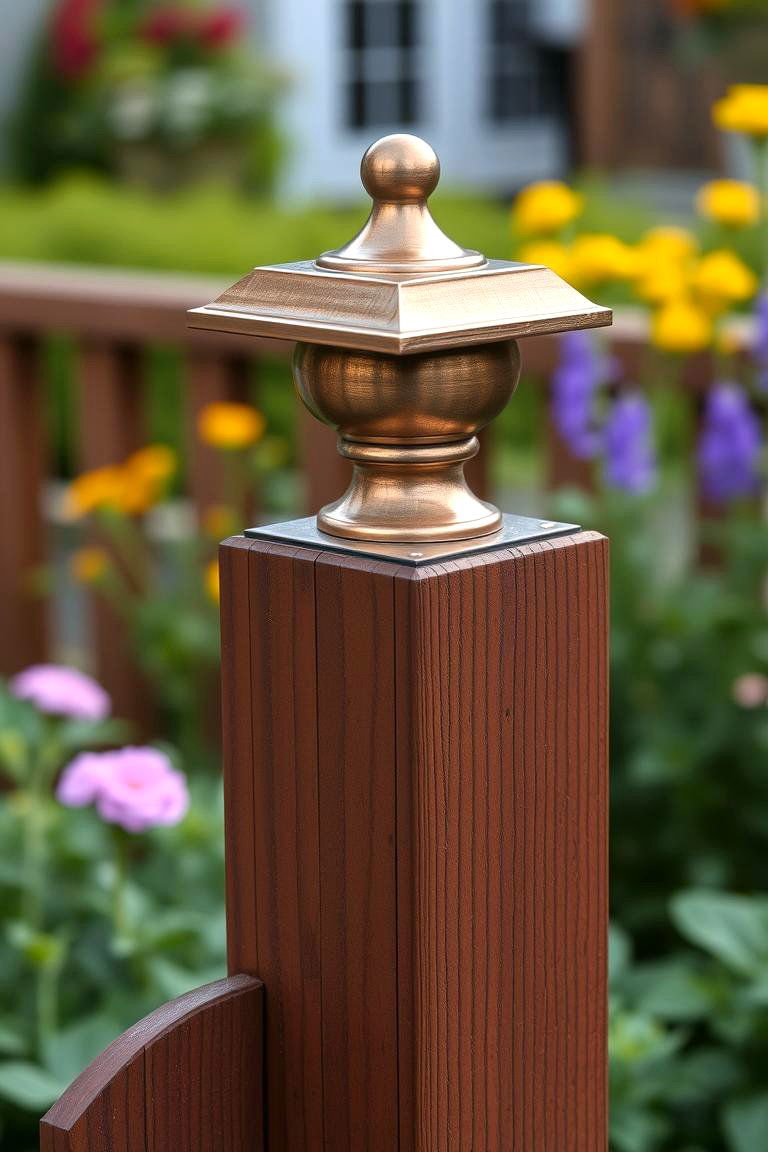 Decorative Post Caps - 24 Wood Fence Ideas