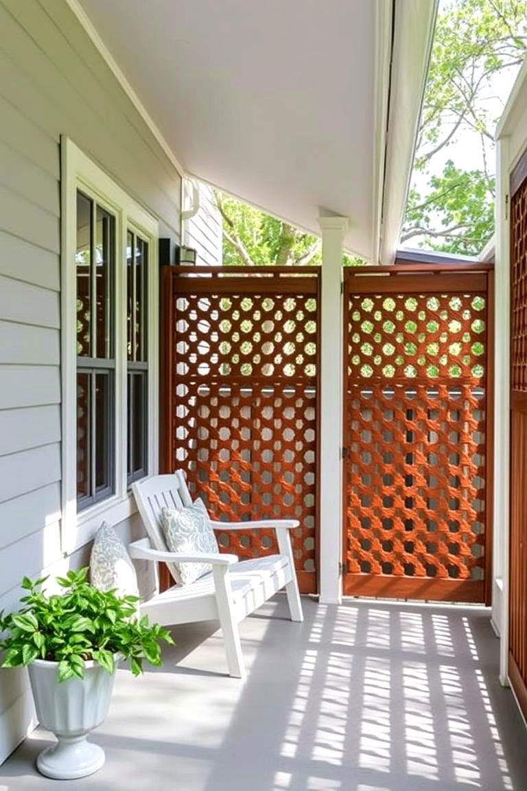 Decorative Privacy Lattice - 24 Side Porch Ideas