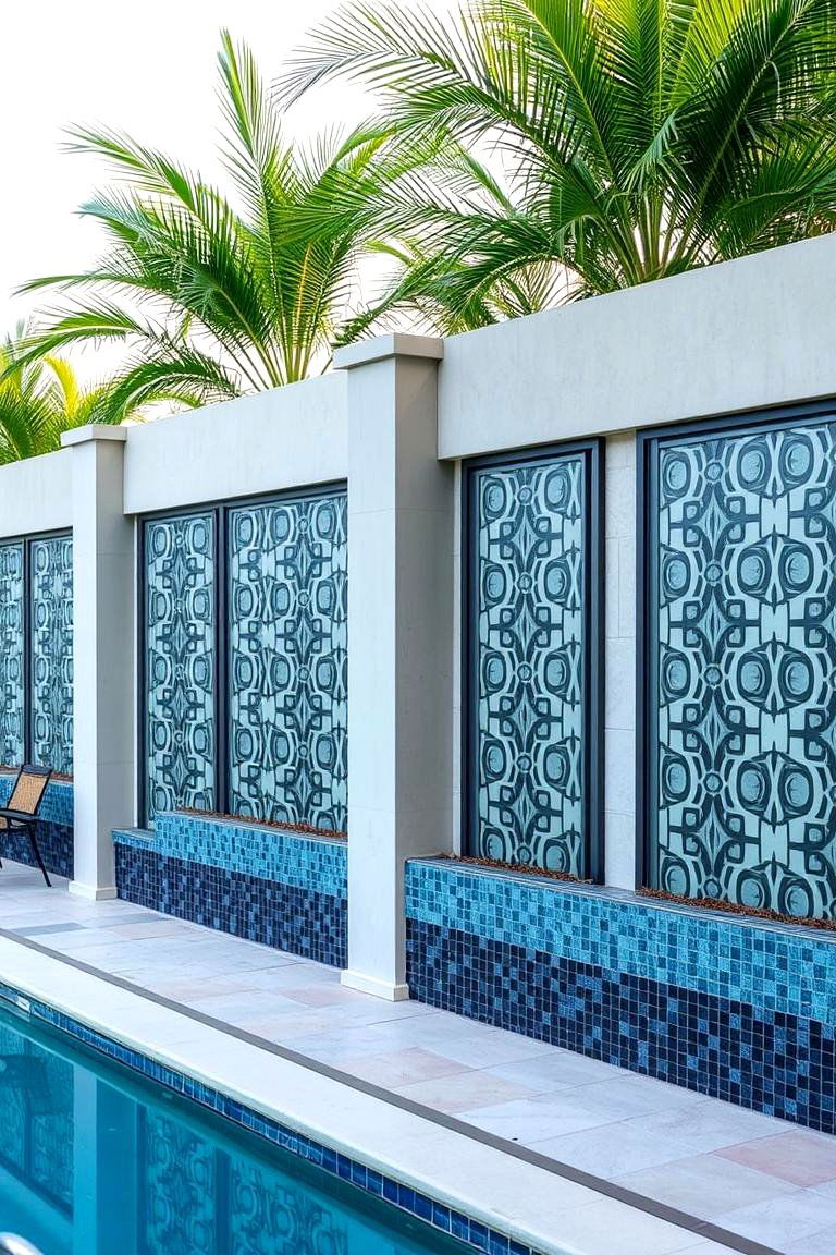 Decorative Privacy Panels - 24 Pool Privacy Ideas