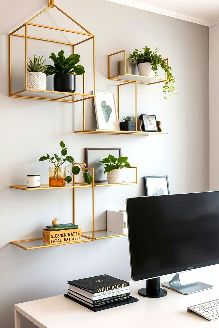 Decorative Shelving Accents - 24 Office Shelving Ideas